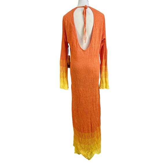 Future Collective x Jenee Naylor Orange Ombre Open Back Maxi Dress - Picture 8 of 8